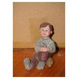 Little Boy w/Football Figurine