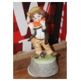 Little Boy Eating Watermelon Music Box