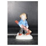 Little Boy w/skis Figurine Made in Japan