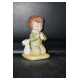 Small Child Praying w/dog Figurine....