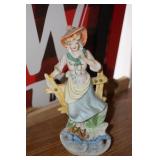 Victorian Figurine of a Lady Hand Painted