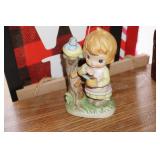 Little Girl Figurine w/blue birds