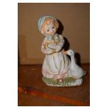 Figurine Young Girl w/Goose