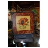 Framed Mirror Poppy Flower