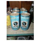 1982 NCAA Carolina Blue Soda Cans Set of 5