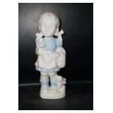 Little Girl w/basket Figurine