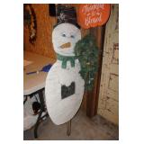 Hand Made Snowman Outside Decor
