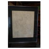 F&M Pencil Sketch of Flowers by L Wamack 2/88