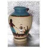 Pottery Vase Piece Made in Mexico