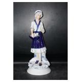 Young Lady w/basket Figurine