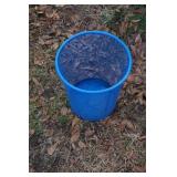 Metal Blue Trash Can