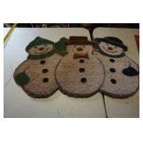 Outside Rug w/3 snowman