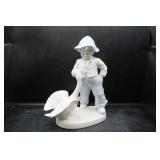 Little Boy w/goose Figurine