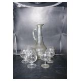 Liquor Decanter w/7 glasses