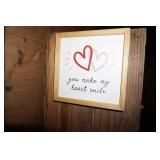 Framed Picture You Make My Heart Smile