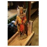 Very Tall American Indian w/spear & gun