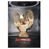 American Eagle w/an Indian Princess Figurine