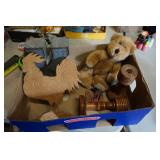 BL of Wooden Rooster & Wooden Candle Sticks