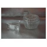 2 Glass Trinket Dishes
