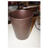 Small Brown Round Trash Can