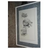 Pencil Sketch of Dog Picture, Signed