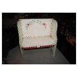 Hand Painted Doll Bench