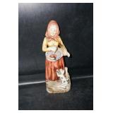 Old Lady w/fruit in apron Figurine