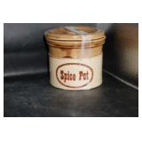 Small Crock w/candle in it