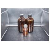 Collection of 3 Brown Bottles