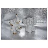 Collection of 2 Porcelain Elephants