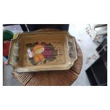 Pottery Serving Dish Decorated in Mexico