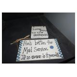 2 Wooden Signs