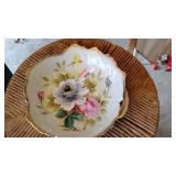 Vtg Hand Painted Bowl w/flowers