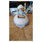 Music Box Lady w/serving platter
