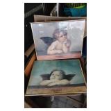 Collection of 2 Framed Pictures Angel Raphael