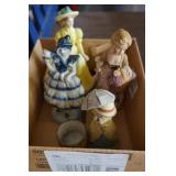 BL of Figurines Victorian Ladies & Candle Holder