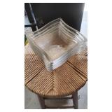 Set of 4 Clear Square Salad Bowls