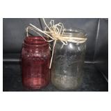 2 Mason Decorative Jars