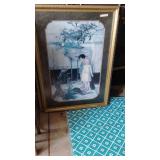 F&M Sofa Picture Little Boy/LIttle Girl w/Plant