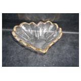 Heart Shaped Trinket Dish w/Gold Trim