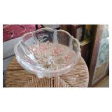 Mikasa Glass Bowl w/pink flowers