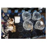 BL of Glass Candle Holders & Trinket Dish