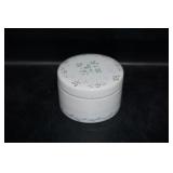 Porcelain Trinket Box w/blue flowers