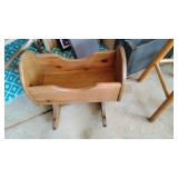 Wooden Baby Doll Cradle