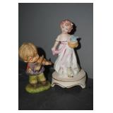 2 Figurines Little Boy & Little Girl