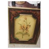 Framed Panels w/flowers