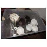 Box Lot with Glasses and Cups