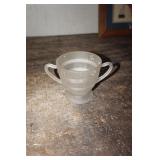 Double Handed Frosted Glass Cup