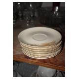 Lot of Golden Wheat China Saucers