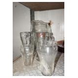 Collection of Clear Coca Cola Glassware